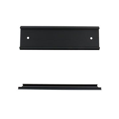 Antrader 10Pcs Name Plate Holders,Aluminium Alloy Name Plates,Black,2"×8" - color: Black,10pcs