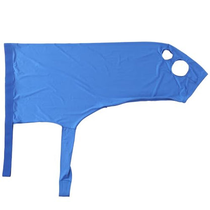 LEAFOREST Horse Slinky Hood with Zipper Stretch Neck Cover Sleazy Hoodies - color: Blue