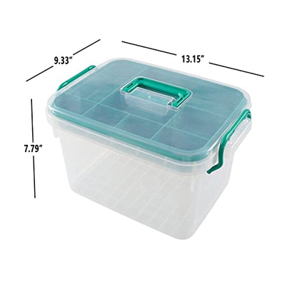 Clear Plastic First Aid Box Empty, Family Medicine Kit Storage Box