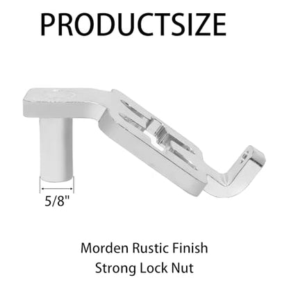 2-Pack T-Post Gate Hinge Kit, Heavy Duty 1-3/8" U-Bolt Clamps, Latch & Bolt Combo for Metal Posts & Chain Link Gates - Farm & Backyard Use (Silver), Arched Latch