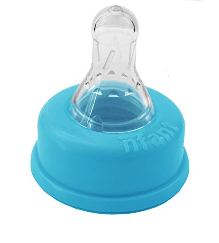 nfant 2X Standard Flow Bottle Nipples (18 ml/min) - Fits Ready-to-Feed Hospital Nursery Bottles & Standard-Neck Baby Bottles - Anti-Colic Vented, 100% Silicone - Blue 4-Pack - color: Blue