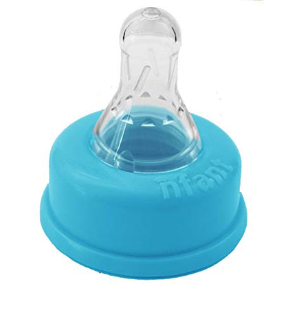 nfant 2X Standard Flow Bottle Nipples (18 ml/min) - Fits Ready-to-Feed Hospital Nursery Bottles & Standard-Neck Baby Bottles - Anti-Colic Vented, 100% Silicone - Blue 4-Pack - color: Blue