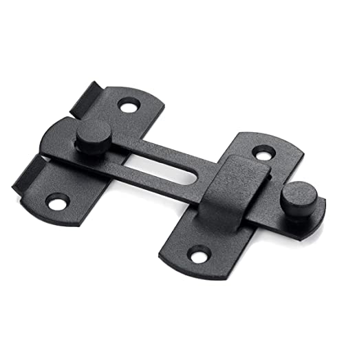 4 Packs Matte Black Stainless Steel Barn Door Latch flip Door Latch - color: Matte Black
