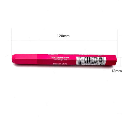 Zeluga 4.7in. x 0.47in. Hex Shape Industrial Lumber Marking Crayons for Clear and Permanent Markings, Pink 12 Pack - color: Pink, size: 1 Count (Pack of 12)