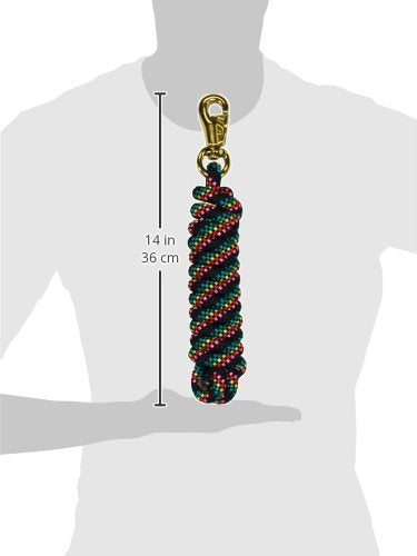 Hamilton Extra Heavy Poly Rope Lead with Bull Snap, Black Confetti Weave, 5/8" Thick x 10' Long - color: Confetti Black