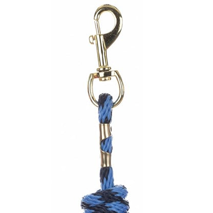 Equinavia Stella 8' Lead Rope with Snap Buckle - Light Blue/Navy - One Size - color: Light Blue/Navy