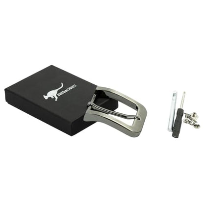 1.5"(38mm-40mm) Belt Buckle Men Replacement Buckle Heavy Duty - color: Gun Black Brushed