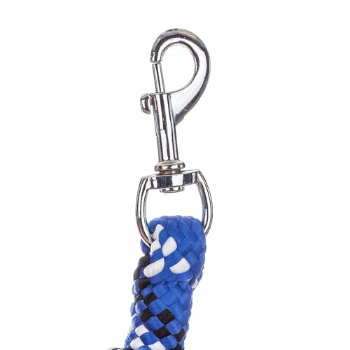 Equinavia Iris Soft 8' Lead Rope with Snap Buckle - Royal Blue/White/Black - One Size - color: Royal Blue/White/Black