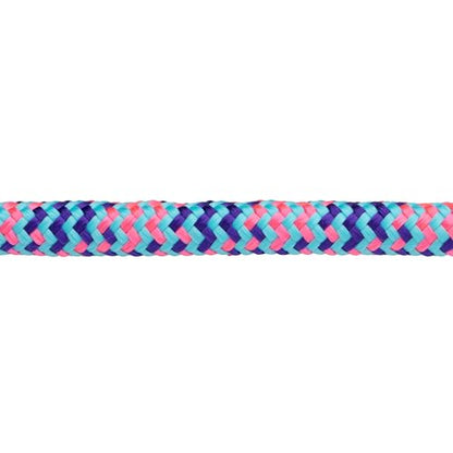 Weaver Equine 10' Horse Cowboy Lead Rope with Brass Snap - color: Turquoise/Purple/Diva Pink