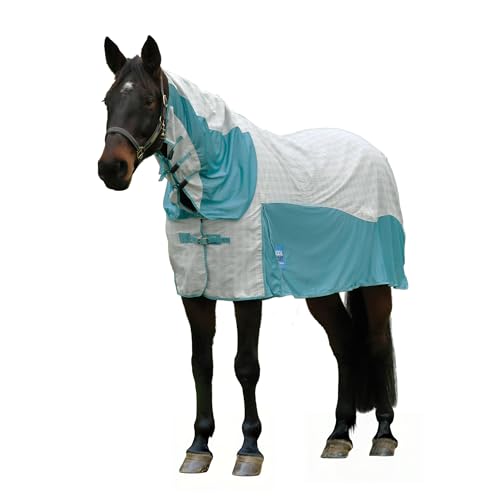 Kool Coat Cotton Airstream II Detach-A-Neck White/Mint 75" - size: 75