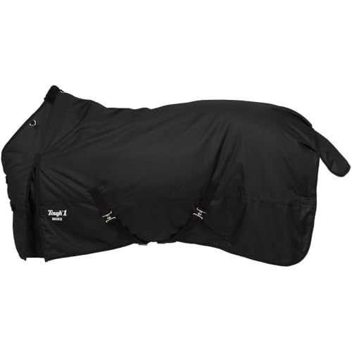 TOUGH1 Basics 1200D Turnout Blanket, 200-G, Black, 75-in - color: Black, size: 75