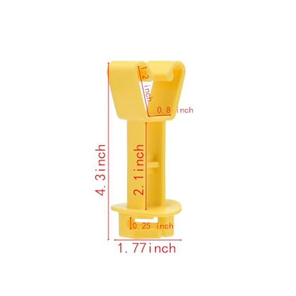 Electric Farm Fence Wire Insulators, U Post Extended, Yellow, 50 - color: yellow, size: 50