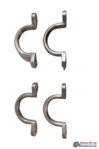 4 Pcs of Rope Tie D Ring Aluminum for Camper Loop Boat Cargo Horse Trailer Handle