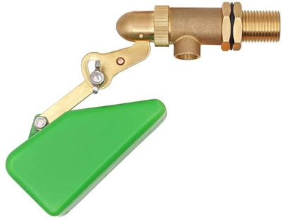 1/2 Inch Brass Valve with Plastic Float Water Float Valve with Adjustable Arm Automatic Fill Float Ball Valve for Water Tank Fountains Livestock Waterer