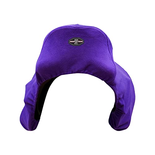 Harrison Howard Fleece Saddle Cover for Dressage Saddles, Thick Dust Protection, Machine Washable, Elastic Fit - Rose Violet - color: Purple, size: Dressage-One Size