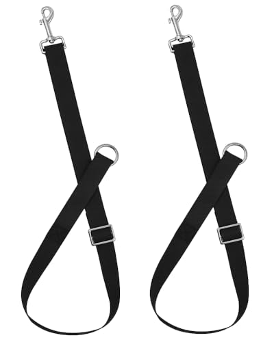 2 Pcs Horse Bucket Strap Hangers,Horse Suppliers Adjustable Nylon Straps for Hay Bag Nets, Outdoor Feeders Heavy Duty Horse Water Feed, Hanging-Pratical and Easy Use(Black) - size: 2 Pack