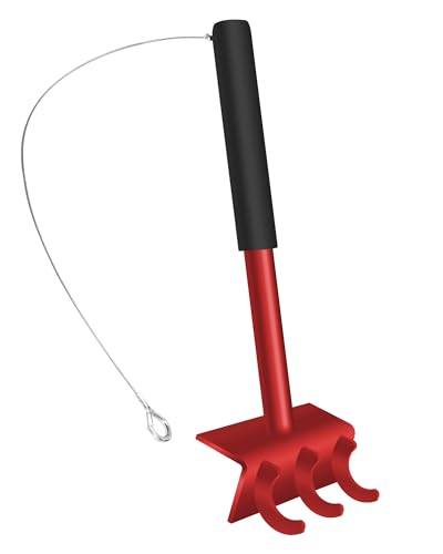 Red Chain Link Fence Heavy Duty Top Rail Fabric Hanging Tool, 15.7 Inch Chain Link Fence Tools with Anti Slip Handle Including Connection Hook Fit for Fixing Fences on Farms, Pastures, Garden Barriers - size: Red
