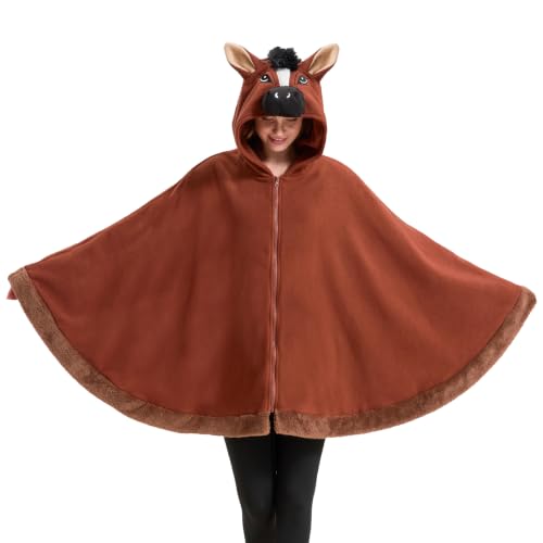 Horse Costume Cape - Farm Animal,Halloween Adults Cosplay Cloak In Pajamas