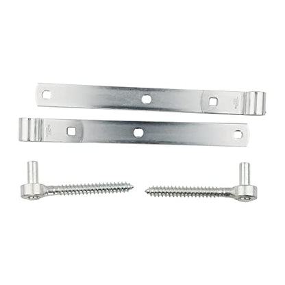 National Hardware Heavy Duty Gate Strap Hinges, 12 in, Steel, Zinc Plated | 150 lb Safe Working Load for Gates, Sheds and Barns; WeatherGuard Coating, Easy Bolt-On Install - size: 12 Inch