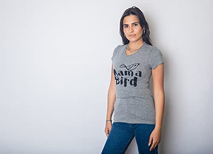 Funny Animal T Shirts for Mom Cute Mothers Day Tees with Funny Sayings Mama Bear Tees - color: Dark Heather Grey - Mama Bird, size: Small