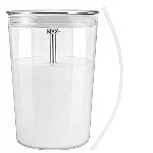 Glass Milk Container Compatible with Jura E8, S8, Z8, Z6, J6, 16.9oz