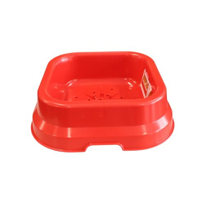 Little Giant® Chicken Dust Bath Pan - 10 Quart Heavy-Duty Plastic Poultry Grooming Basin for Hens & Chicks - Coop Container Tub with Drainage Holes for Dirt, Sand & Ash - Made in USA