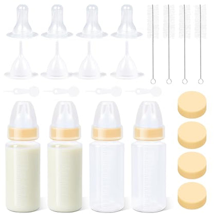 Puppy Kitten Nursing Bottle 5oz - Small Animal Feeding Kit with Nipples | Hand Feeding Supplies for Puppies, Kittens, Rabbits, Ferrets & Newborn Pets - color: YELLOW