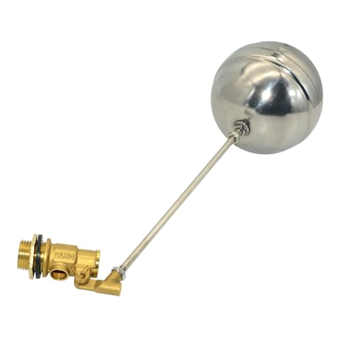 VARMHUS 304 Stainless Steel Male Thread Float Ball Valve, Brass Automatic Water Level Control for Stock Tank, Pool, and Water Tank Applications (1/2inch) - size: 1/2inch
