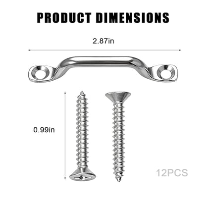 4 PCS Pad Eye Kit, Stainless Steel Auto Battery Tie Down Anchor Point Non-Rusting Pad Eye Kit with Screws, Heavy Duty Tie Down Kayak Deck Loops for Car Boat RV Batteries - color: Pad Eye