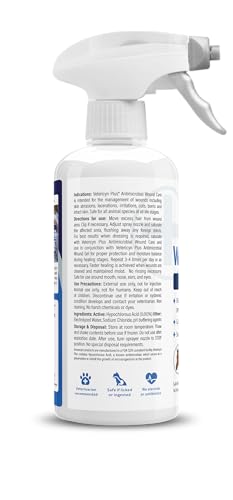 Vetericyn Plus Dog Wound Care Spray | Healing Aid and Skin Repair, Clean Wounds, Relieve Dog Skin Allergies, Safe for All Animals. 16 ounces - size: 16 Fl Oz (Pack of 1)