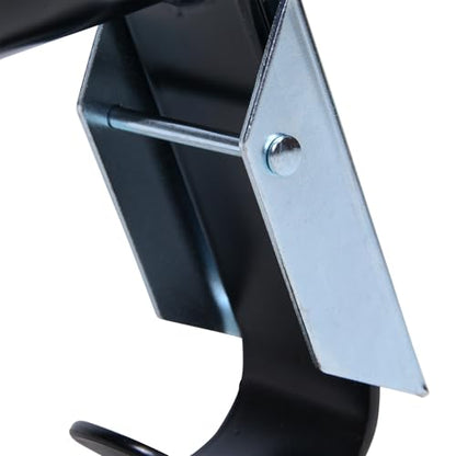 EASY-UP Collapsible English Horse Saddle Rack | Mount on Stall Fronts, Trailers or Tack Rooms | No Tilting | Bar Length of 17-½” | Built in Bridle or Tack Hook