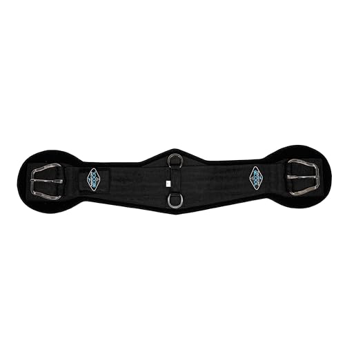 Professional's Choice 2XCOOL Cinch | Cooling Minerals Infused in Liner | V-Shaped Design for Pressure Distribution | Extra Padding to Prevent Pinching | Honeycomb Silicone Soft Grip - color: Black, size: 26"