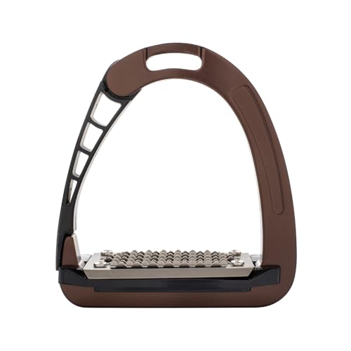 Acavallo Alupro Junior Stirrups, One Size, Black, Set of 2 - color: Brown Tone