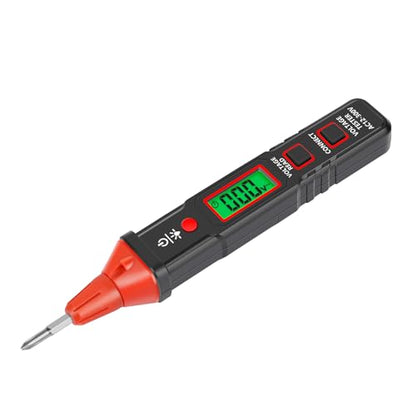 WGGE WG-1005C Digital AC Voltage Tester Screwdriver, 12-1000V, LCD | AC Voltage Tester with LCD, High Voltage Alarm, Breakpoint Detection, Live/Neutral Wire Test, Flashlight and Auto-Off