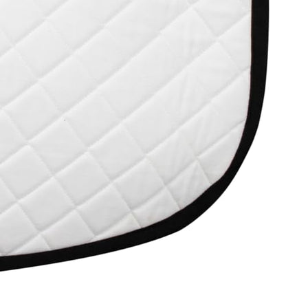 TuffRider Basic All Purpose Saddle Pad with Trim - White/Black