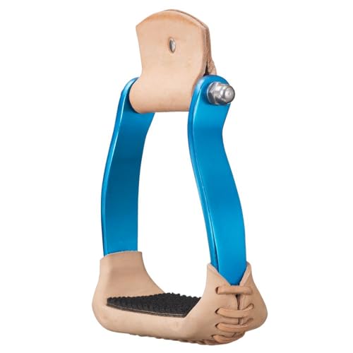 Tough 1 Aluminum Barrel Stirrups - color: Turquoise