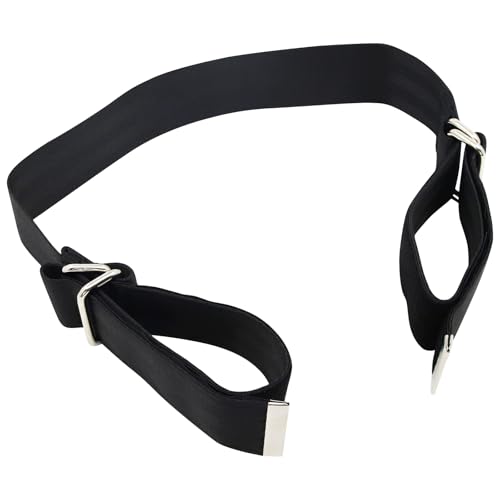 Cow Hobble Milking Restraint Adjustable Anti-Kick Cattle Hoof Binding Strap - color: BLACK