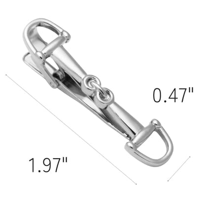 Horse Bit Tie Clip Tie Bar Silver Gold - color: Silver