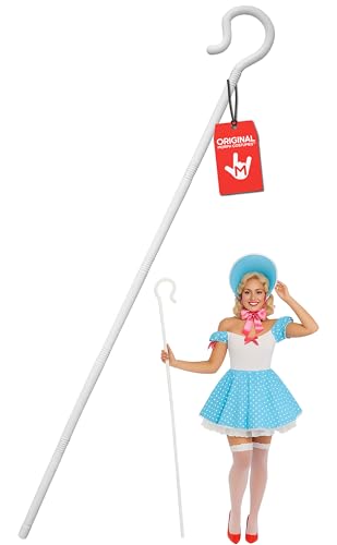 Morph Noveltied Plastic Shepherds Hook Prop Staff Cane Walking Stick - Nativity Play Costume Accessory, 59" - color: White