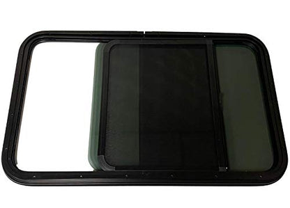 ProCamp RV Window 35x22 | Horizontal Slider, Screen & Trim Ring