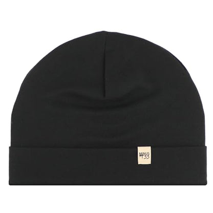 100% Merino Wool Cuff Beanie - Mens & Womens Warm Winter Hat - Watch Cap - Toque - Novelty Beanie - One Size Fits Most - color: Black