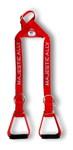 Majestic Ally Nylon Overlay Adjustable Heavy Duty Padded Youth Stirrup - color: Red