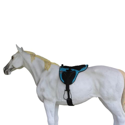 CHALLENGER Western Trail Neoprene Padded Bareback Saddle Pad Cinch 39203 - color: Turquoise Black