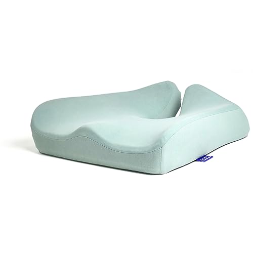 C CUSHION LAB Patented Pressure Relief Seat Cushion for Long Sitting Hours on Office/Home Chair, Car, Wheelchair - Extra-Dense Memory Foam for Hip, Tailbone, Coccyx, Sciatica - Wellness Green - color: Wellness Green