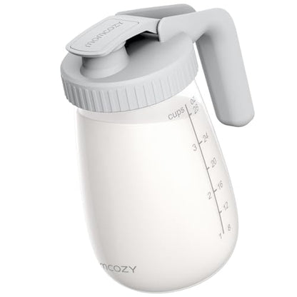 Momcozy Breast Milk Pitcher, Glass Storage Container Wide Mouth, 32oz Gray - color: Gray, size: 32 Ounce-1 Count