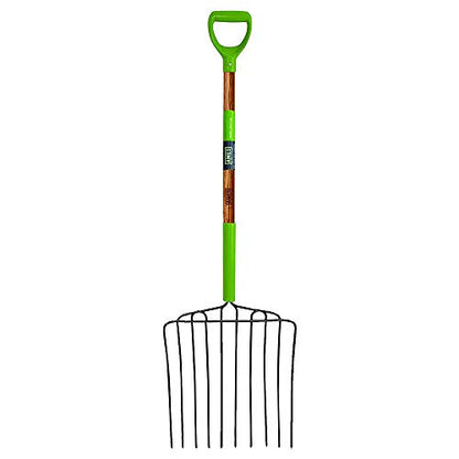AMES 2827000 10-Tine Welded Steel Ensilage Fork with Hardwood Handle and D-Grip, 52-Inch, Brown - style: Ensilage Fork