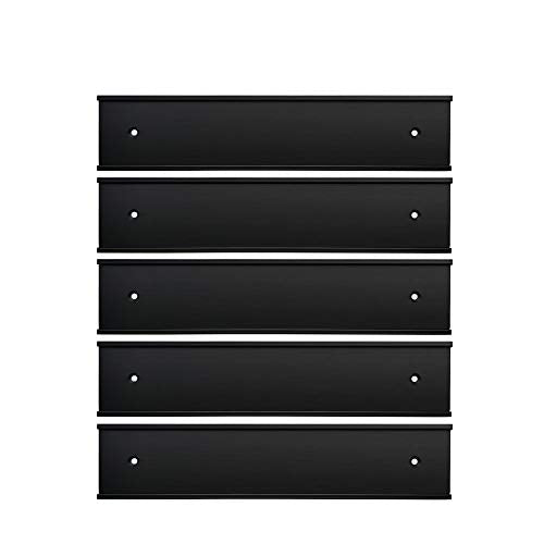 5Pack 2“ × 10” Aluminum Nameplate Holder For Wall or Door - color: Black