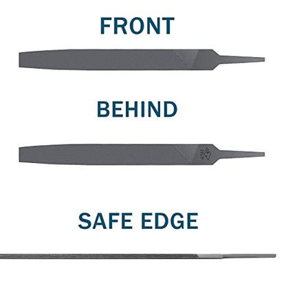 6-inch Flat Medium Cut File Double Cut Teeth High Carbon Steel Hand File Single Cut Hardened Without Handle Ideal for Wood, Metal, Plastic - style: 6-inch Rasp