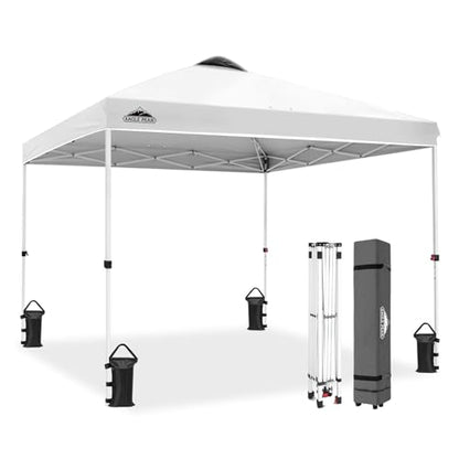 EAGLE PEAK 10x10 Pop Up Canopy Tent Easy Up Canopy Outdoor, White - color: White, size: 10x10