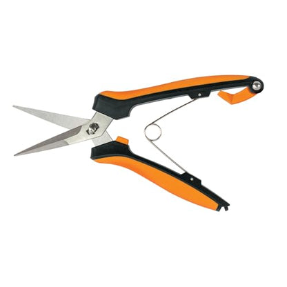 Fiskars 6" Curved Micro-Tip Pruning Snips, Garden Scissors For Tight Spaces | Take-Apart Design, For Intricate Trimming & Shaping, Steel Blades with Easy Action Spring, SoftGrip Handles, Sheath Included - style: Curved Snips